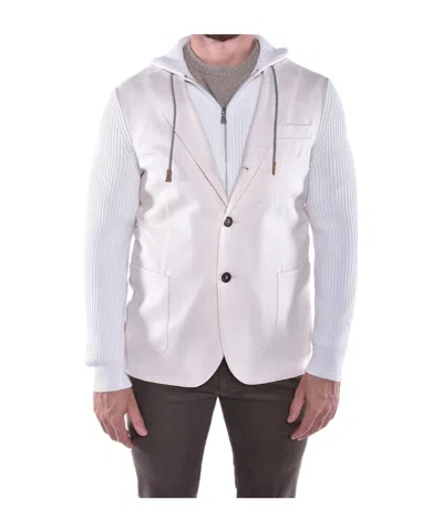 Eleventy Hooded Jacket In White