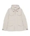 Eleventy Hooded Multi-pocket Jacket In Neutral