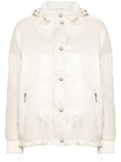 Eleventy Hooded Padded Jacket In Nude