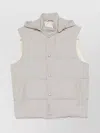 Eleventy Hooded Press-stud Fastening Gilet In Gray