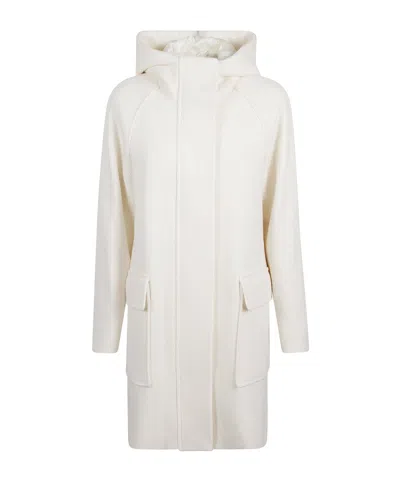 Eleventy Hooded Patch-pocket Coat In Neutral