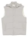 Eleventy Hooded Press-stud Fastening Gilet In Gray