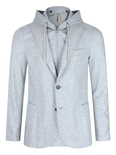ELEVENTY HOODED SINGLE-BREASTED BLAZER