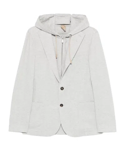 ELEVENTY HOODED SINGLE-BREASTED BLAZER