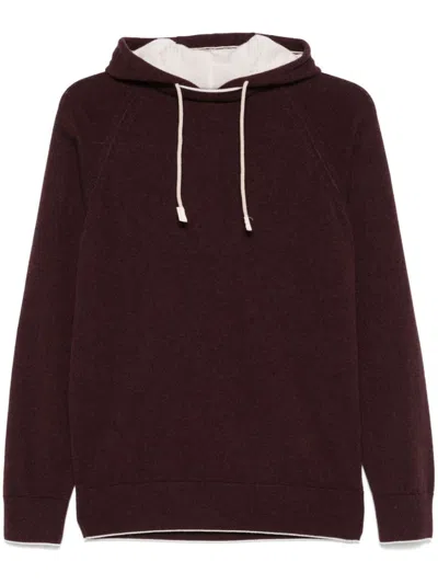 Eleventy Hooded Sweater In Purple