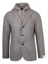 Eleventy Grey Single Breasted Jacket In Gray