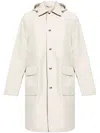 Eleventy Hooded Trench Coat In Neutrals