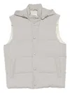 Eleventy Hooded Press-stud Fastening Gilet In Gray