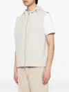 Eleventy Hooded Zip-front Gilet In Neutral