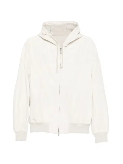 Eleventy Hooded Zip Jacket In Yellow