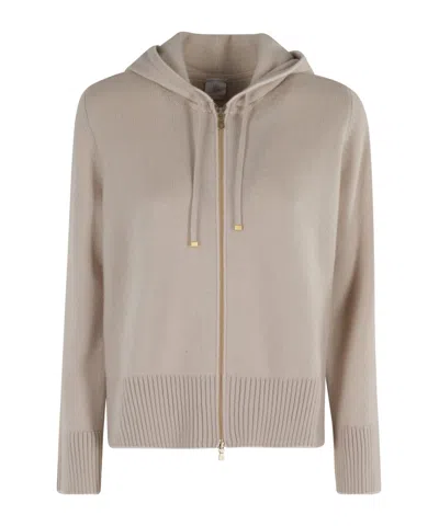 ELEVENTY HOODED ZIP-UP CARDIGAN