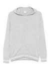 Eleventy Hooded Zip-up Sweater In Gray