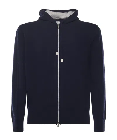 Eleventy Cashmere Zip-up Sweatshirt In Multi