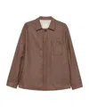 Eleventy Houndstooth-pattern Shirt Jacket In Brown