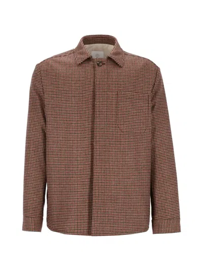 ELEVENTY HOUNDSTOOTH-PATTERN SHIRT JACKET