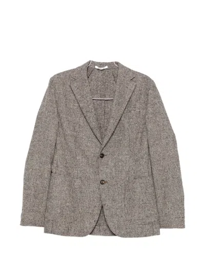 ELEVENTY HOUNDSTOOTH-PATTERN SINGLE-BREASTED BLAZER