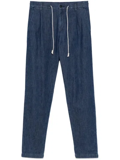 Eleventy Indigo Blue Drawstring Jeans