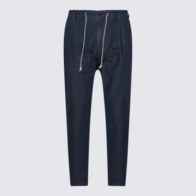 Eleventy Indigo Cotton Pants In Blue