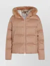 Eleventy Insulated Jackets With Fur Trim Hood In Pink