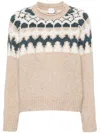 Eleventy Cozy Knit Sweater With Unique Pattern In Neutrals