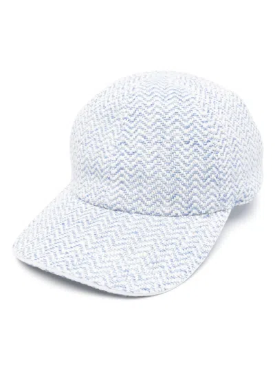 Eleventy Interlock-weave Baseball Cap In 蓝色