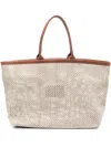 Eleventy Interwoven Tote Bag In Neutrals
