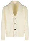 Eleventy Ivory Wool Blend Cardigan Men In Neutral