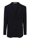Eleventy Black Cotton Jacket With Classic Lapel And Modern Fit In Black