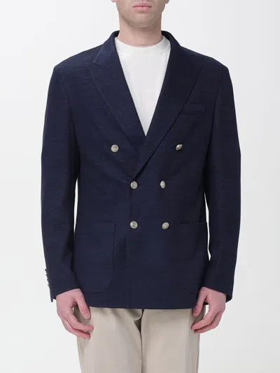 Eleventy Double-breasted Pocket Jacket In Neutral