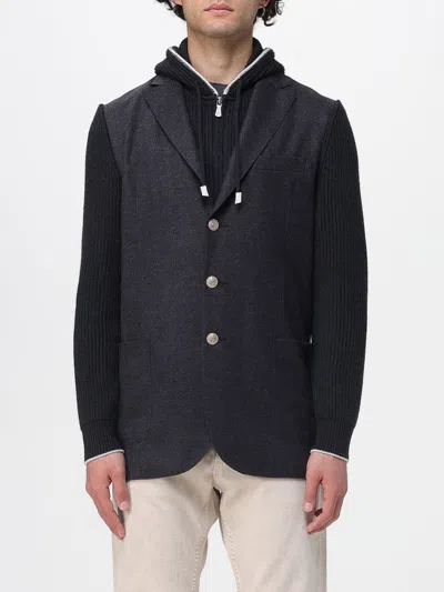 Eleventy Blazer  Men Color Grey In Blue