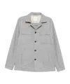 Eleventy Pocket Button Overshirt In Gray