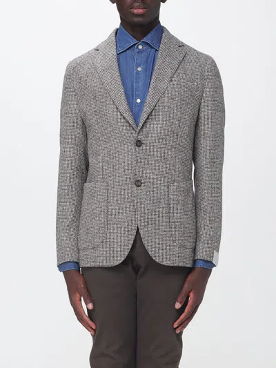 Eleventy Jacket Men Color Brown In Gray