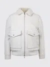 Eleventy Jacket With Beige Knitted Inserts In Gray