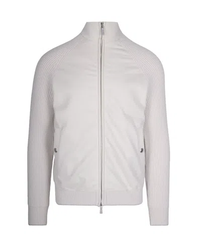 Eleventy Giubbino In Lana Bianco Panna In Neutral