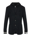 Eleventy Jacket With Detachable Hood In Black