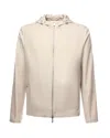 Eleventy Silk Hooded Jacket Long Sleeves
