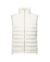 Eleventy Padded Vest With Quilted Texture And Zip In White