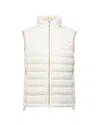 Eleventy Padded Vest With Quilted Texture And Zip In White