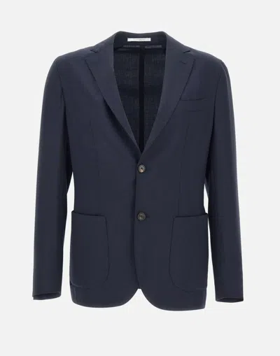 Eleventy Two-button Patch-pocket Blazer In Blue