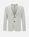 Eleventy Lapel Peak Blazer Back Slits In Gray
