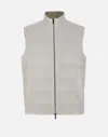 Eleventy White Linen Gilet With Pockets In White