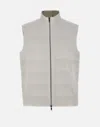 Eleventy White Linen Gilet With Pockets In White