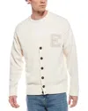 Eleventy Platinum Man Cardigan Cream Size M Wool In White