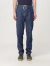 Eleventy Blue Denim Effect Jogger Trousers In Blue