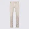 Eleventy Straight Trousers With Belt Loops And Pockets In Gold