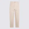 Eleventy Straight Trousers With Pockets And Belt Loops In Neutral