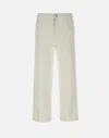 Eleventy High Waist Stretch Cotton Jeans In White