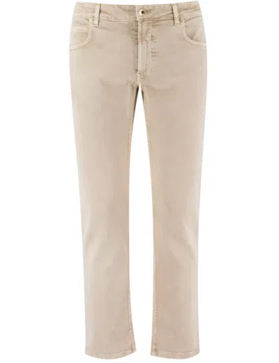 Eleventy Jeans With Tapered Legs In Neutral