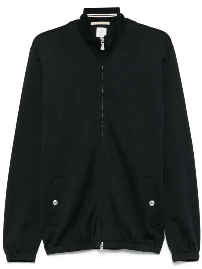 Eleventy Jersey Cardigan In Black