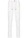 Eleventy White Pants With Elastic Drawstring Waist And Tapered Leg In Cotton Blend Stretch Woman In White